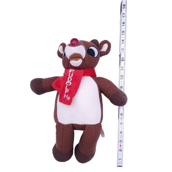 Rudolph The Red Nosed Reindeer Singing Light Up Plush Dan Dee 14" Stuffed Animal - Picture 3 of 4